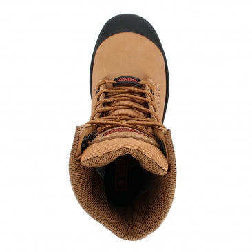Storm Work Boots, Leather, Steel Toe, Tan