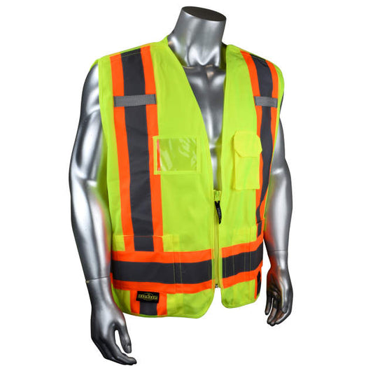 CSA Radians SV020X-2 Heavy Duty 7-Pocket Tear Away Cruiser Vest with Zipper Front