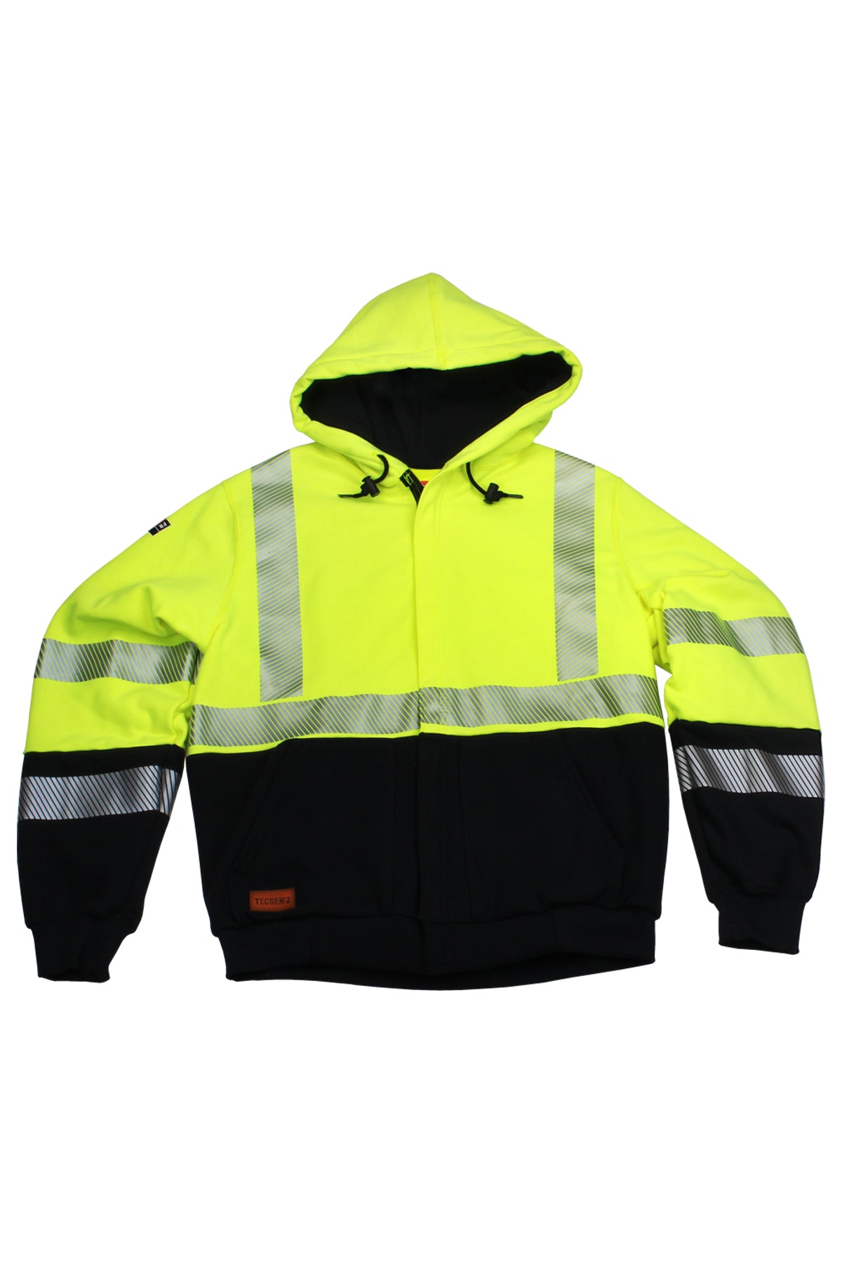 TecGen FR Hi-Vis Hybrid Deluxe Zip-up Sweatshirt, Type R Class 3