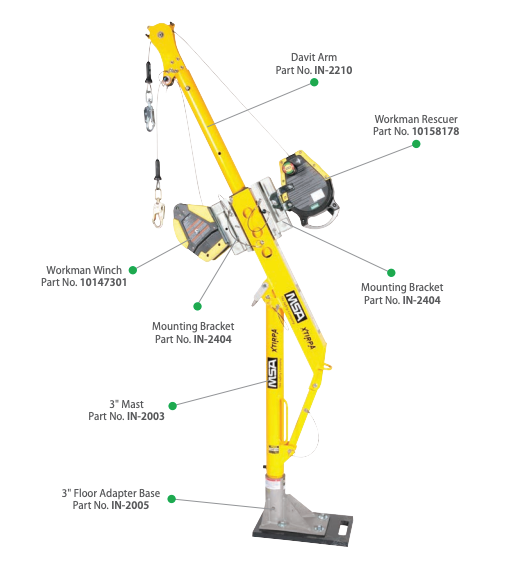 MSA XTIRPA, Mast Extensions, 15"-24"