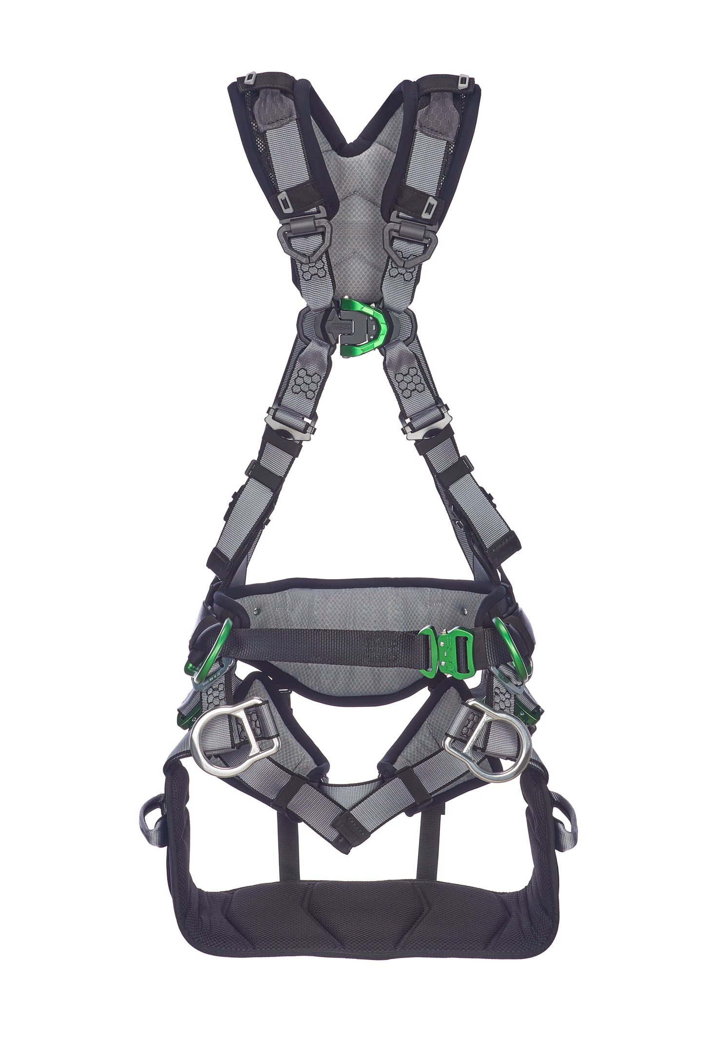 V-FIT Tower Harness, Super Extra Large, Front-Back-Hips D-Rings, Quick-Connect Leg and Belt Straps, Shoulder-Leg Padding