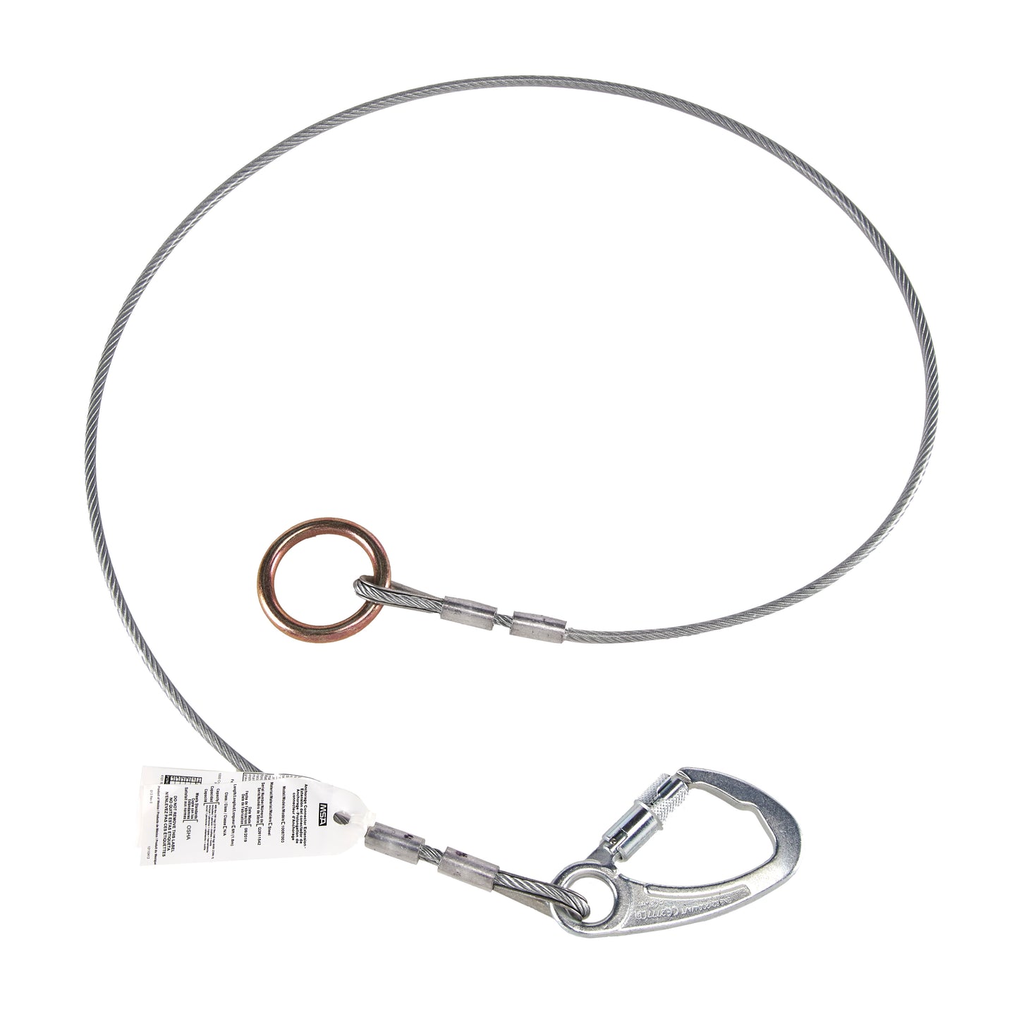 Anchorage Connector Extension, 6' Cable, FP5K snaphook & O-Ring