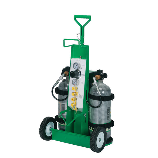 Industrial Air Cart equipped with Hansen Brass Quick Disconnects