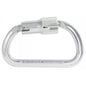 Miller 17D-2-Z7 Double-Action Twist-Lock Carabiner, Aluminum, 1-in Gate Opening Silver Fall Protection