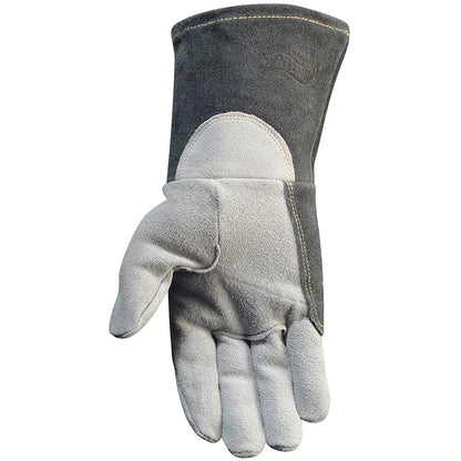 Premium Split Deerskin TIG Welder's Glove with a 4" Gray Extended Cuff