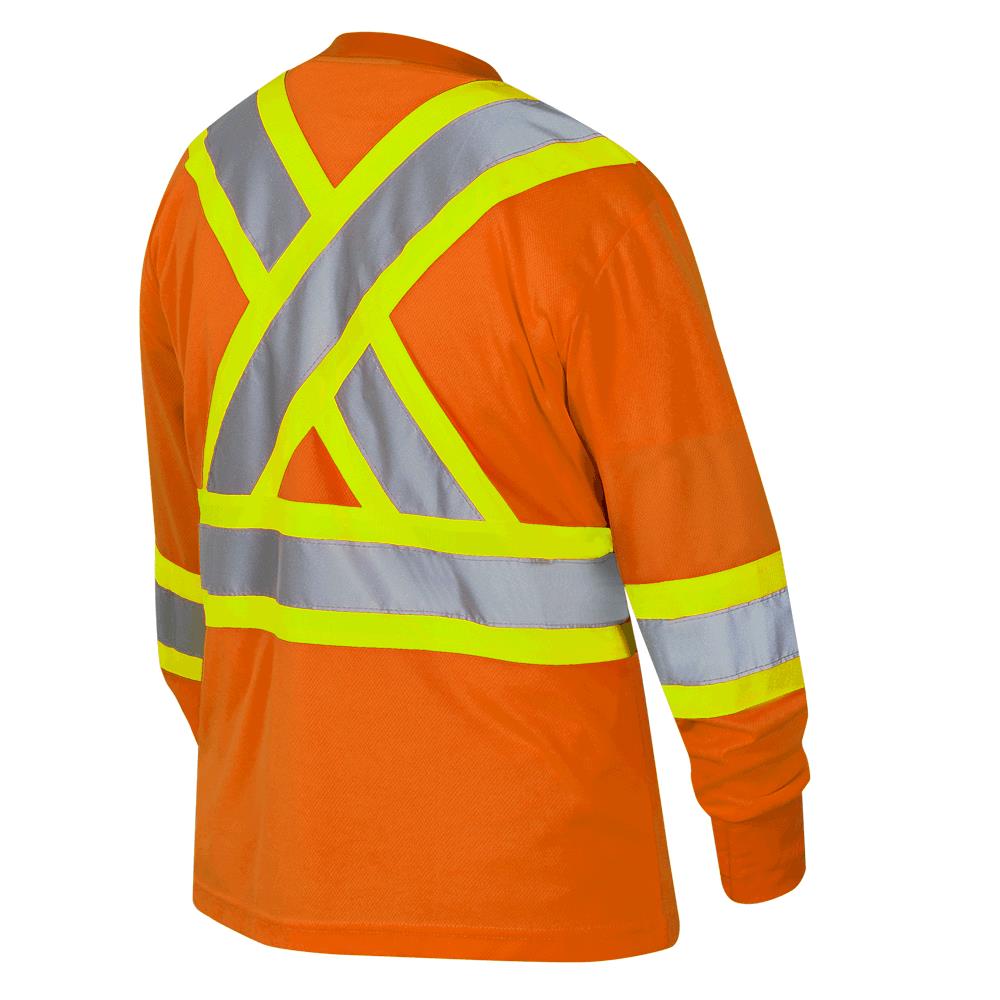 Women's Long-Sleeved Safety T-Shirt - Bird's-Eye Polyester