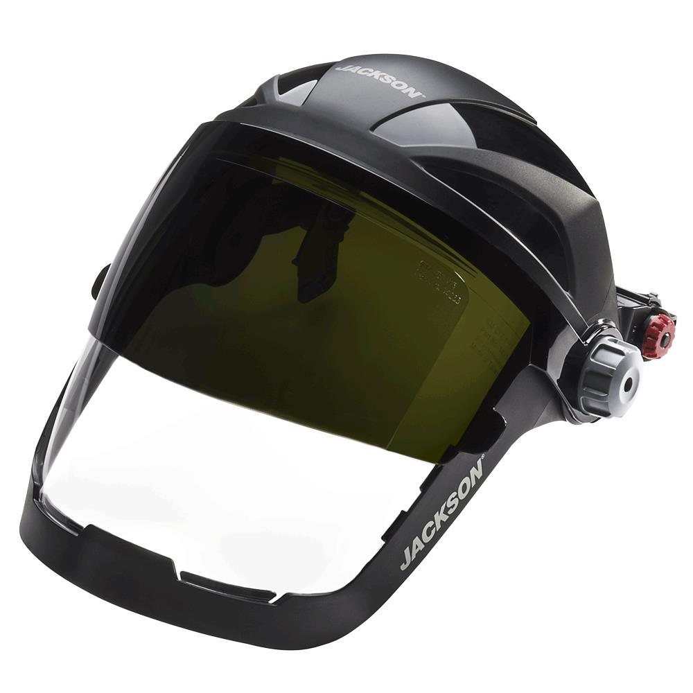 Quad™ 500 Series Polycarbonate Face Shields - Universal Adapter - Chin and Side Guard