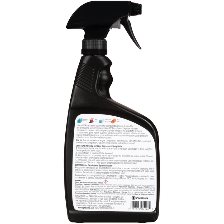 Spray Nine® Grez-Off® Parts Cleaner, 946mL Bottle
