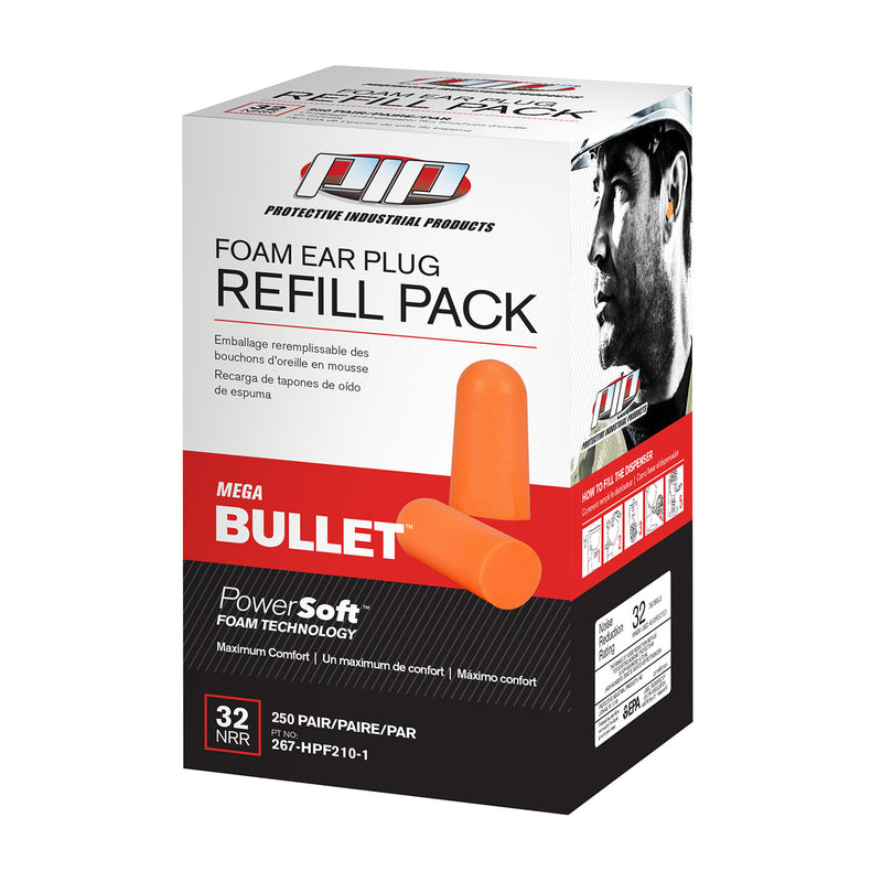 Earplug Dispenser Refill, Loose Earplugs, 250 Units