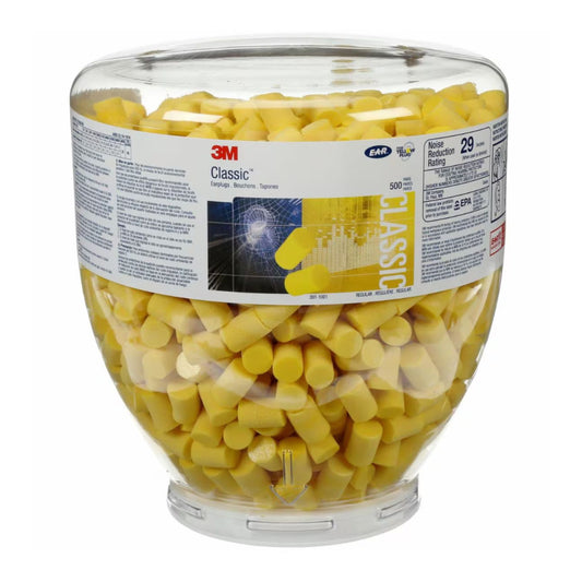 E-A-R Classic Foam Earplugs  Bulk Canister 500 pairs 391-1001