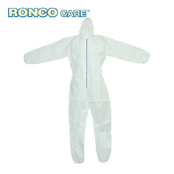 RONCO Care White Coverall features detail - supplynow.ca