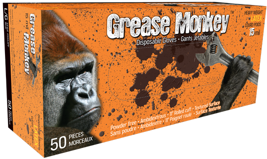 Grease Monkey 15 Mil Nitrile Gloves - Box of 50