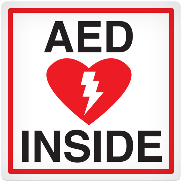 DEC108 AED INSIDE Vehicle Decal (4” x 4”) 25 /pkg