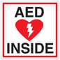 DEC108 AED INSIDE Vehicle Decal (4” x 4”) 25 /pkg