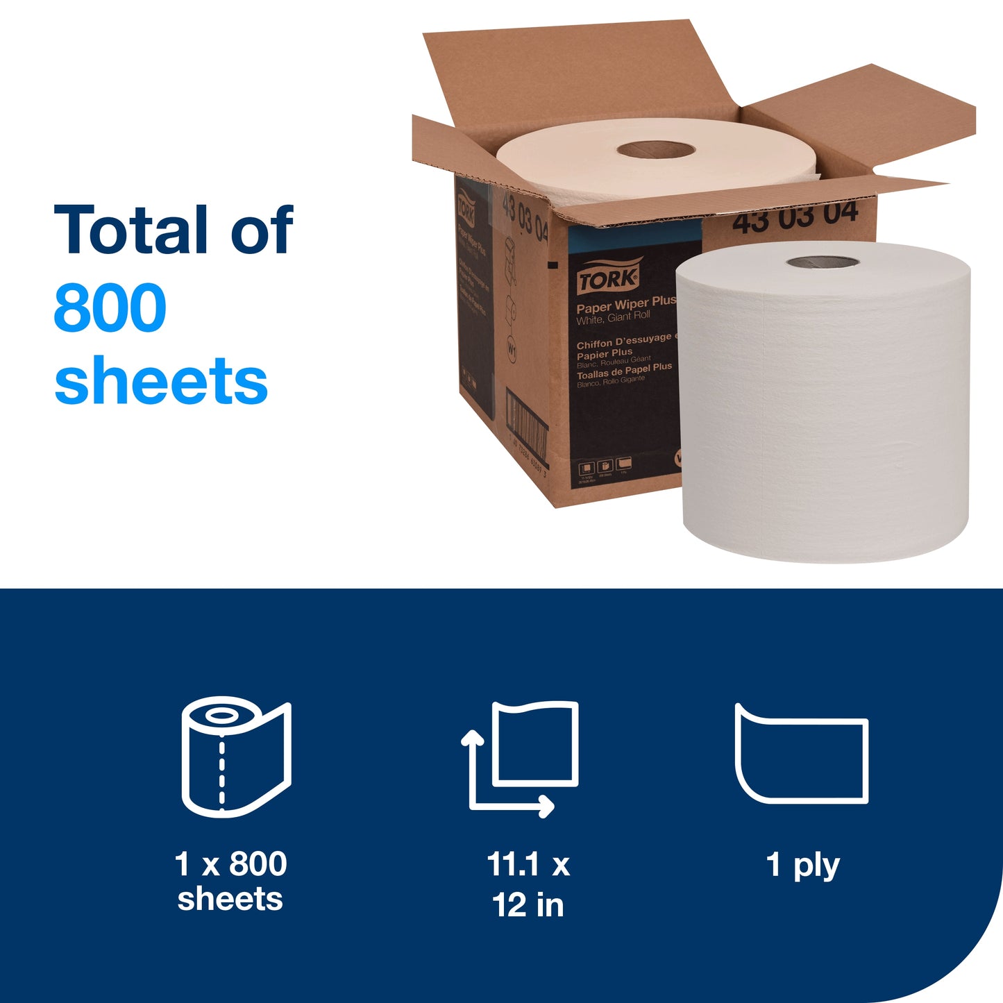 Tork Paper Wiper Plus White W1