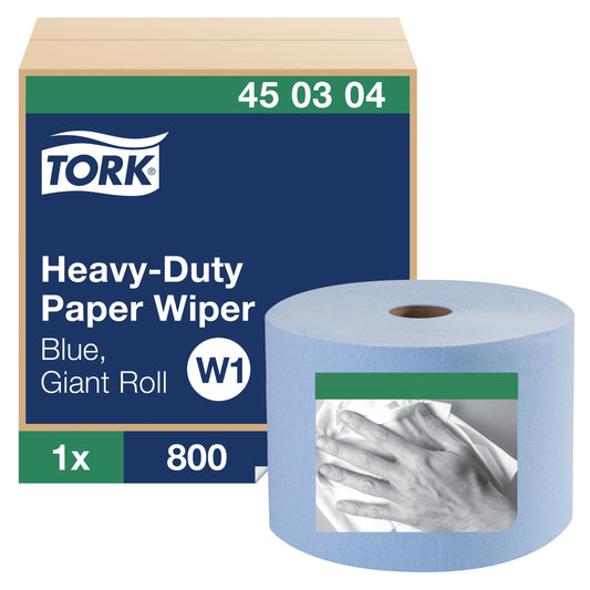 Tork Heavy-Duty Industrial Paper Wiper Blue W1