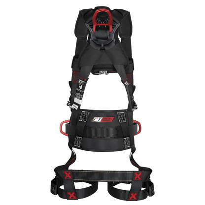 FT-Iron 4D Construction Climbing Full Body Harness, Tongue Buckle Leg Adjustments