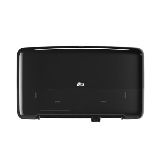 Tork Twin Mini Jumbo Toilet Paper Roll Dispenser Black T2