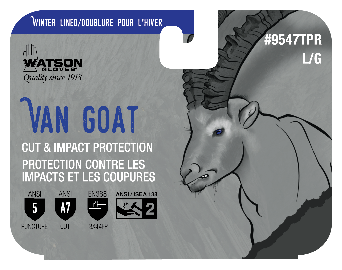 Van Goat Impact Short Cuff - Pack of 6