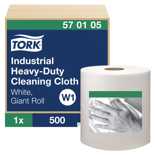 Tork Heavy Duty Cleaning Cloth White Giant Roll W1