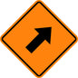 Arrow 45 Degree Roll-Up Sign