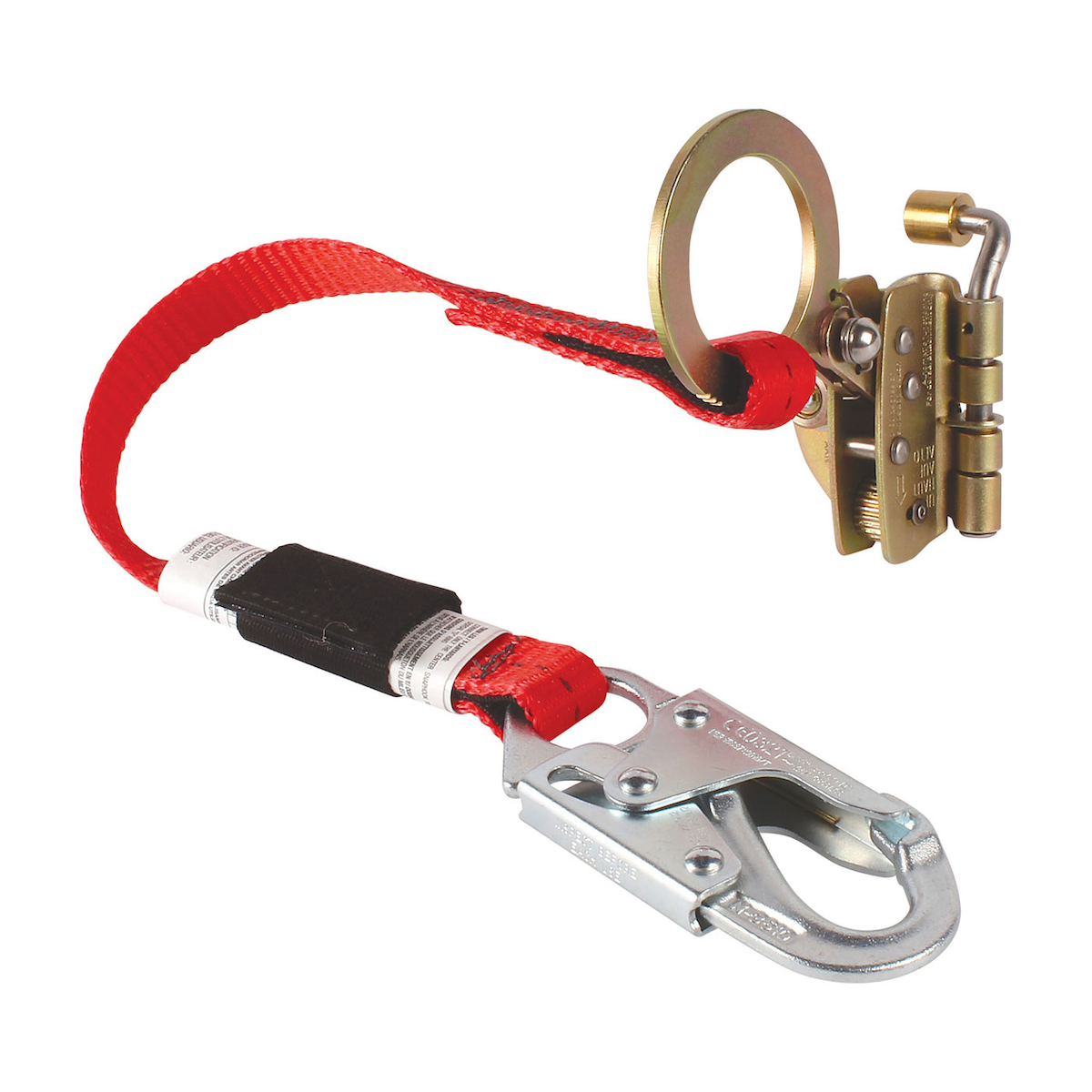 Automatic Rope Grab with Panic Lock, Lanyard and Double Locking Snap Hook - 30"