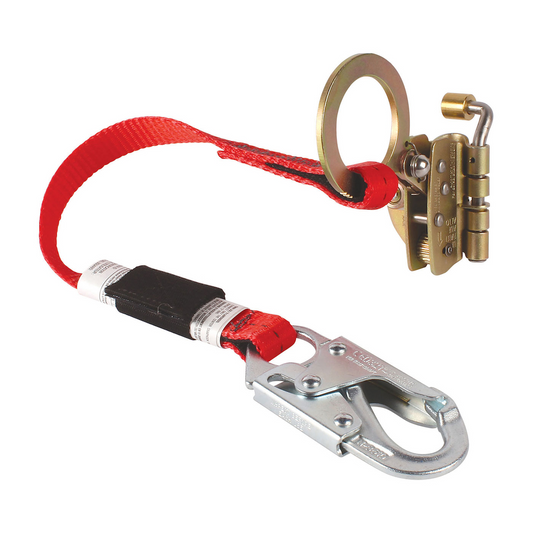 Automatic Rope Grab with Panic Lock, Lanyard and Double Locking Snap Hook - 30"