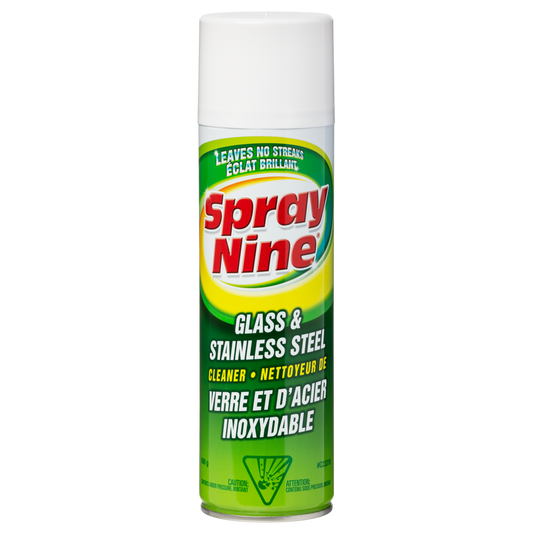 Spray Nine® Glass & Stainless Steel Cleaner, 600g Aerosol