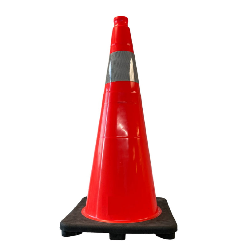28" Traffic Cone 4" HI Collar, 7 lbs