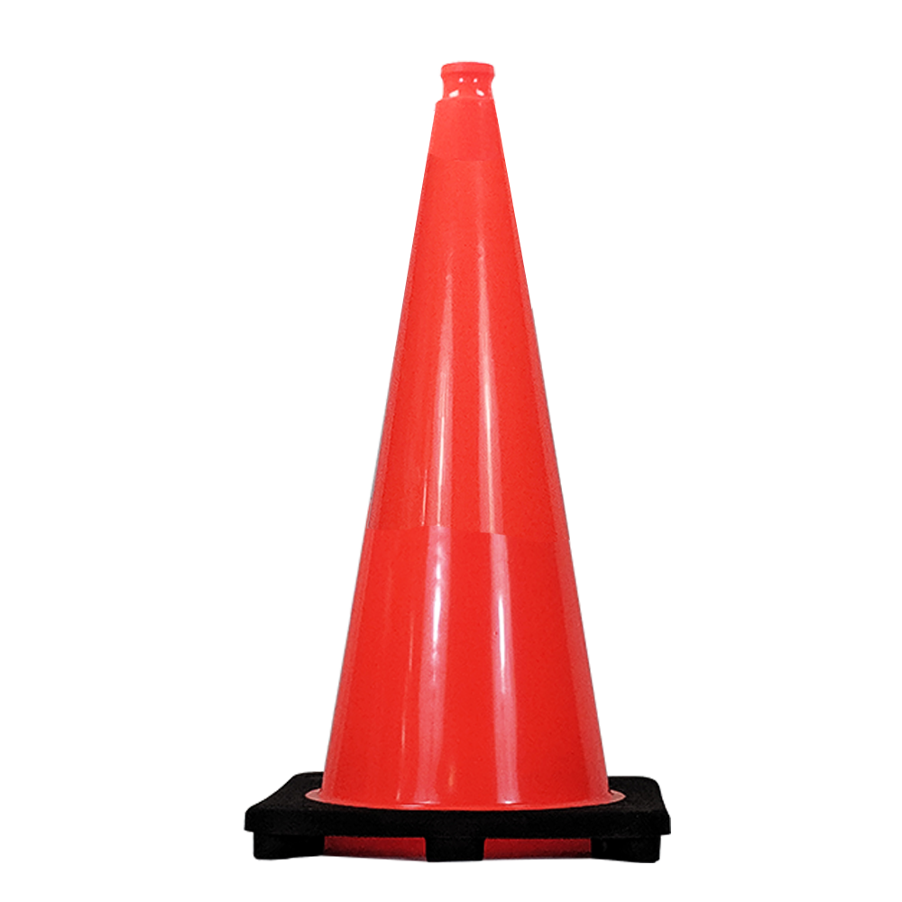 28" Traffic Cone 4" HI Collar, 7 lbs