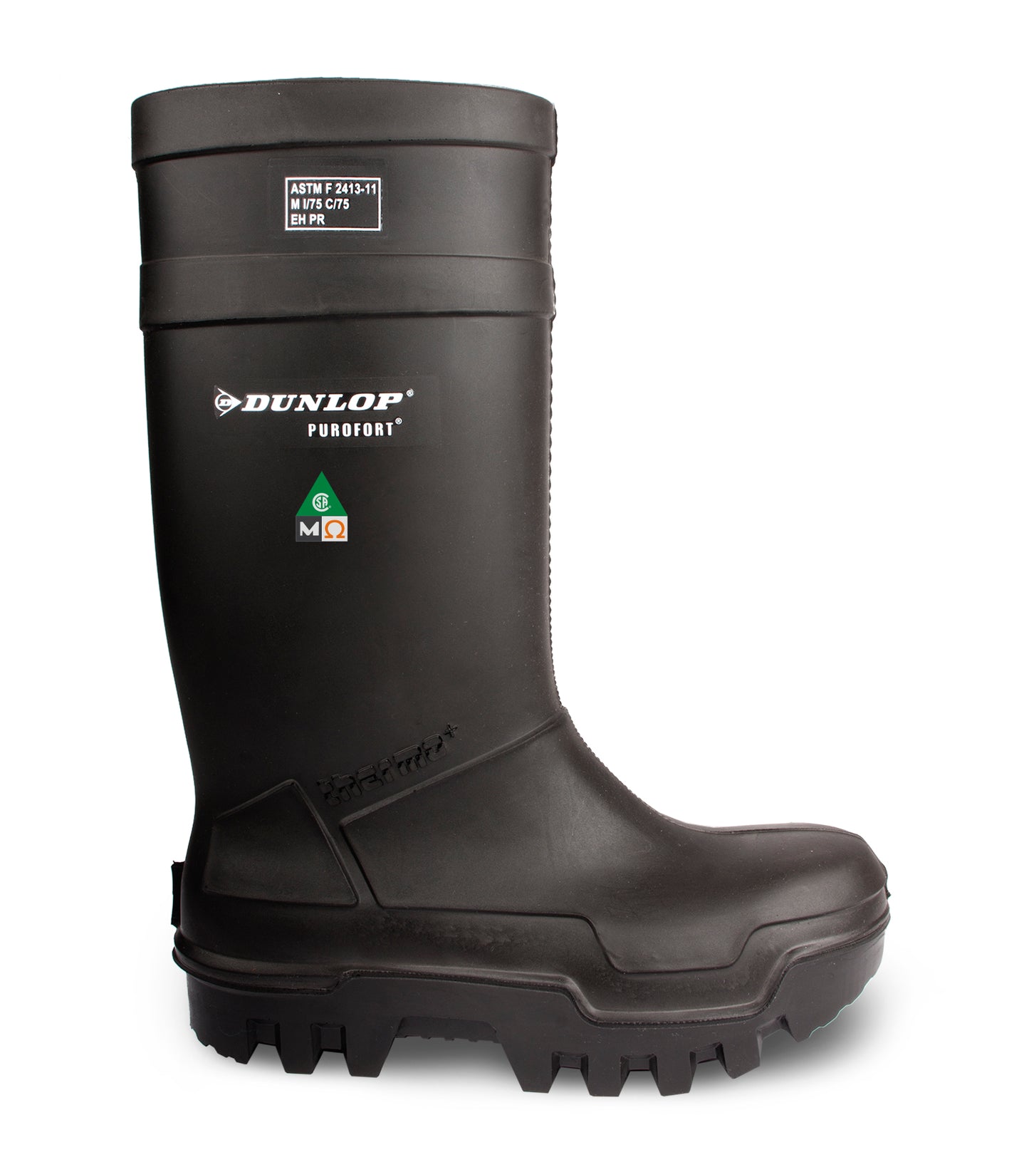 Dunlop Purofort Thermo+ Full Safety Men's Steel Toe Work Boots - Black