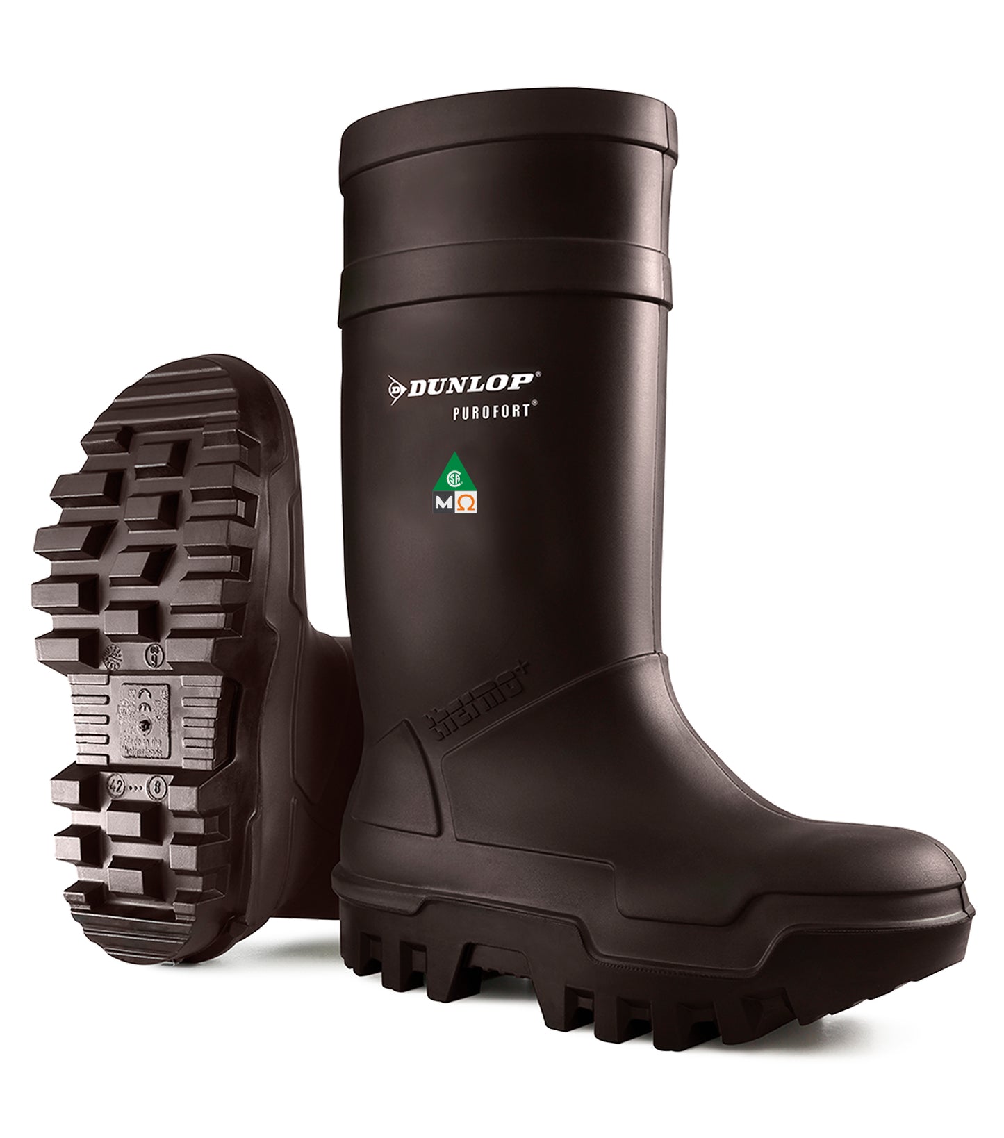 Dunlop Purofort Thermo+ Full Safety Men's Steel Toe Work Boots - Black