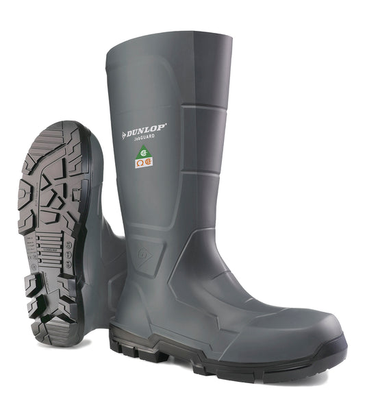 Dunlop JobGUARD Full Safety Men's Rubber Work Boots - Black