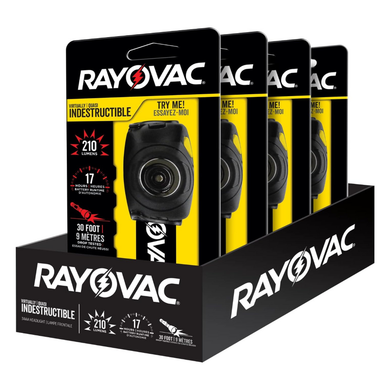 Rayovac 3AAA LED Virtually Indestructible High Powered Headlight