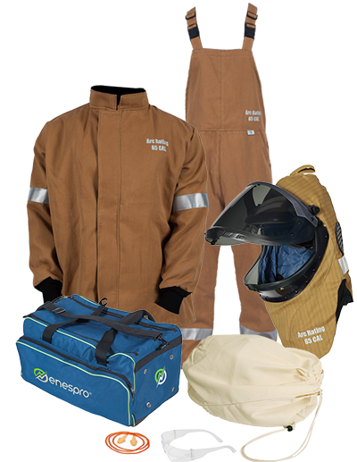 Enespro® 65 cal Arc Flash Kit with Lift Front Hood, no gloves