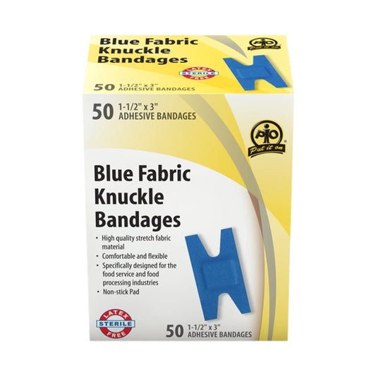 Blue Fabric Knuckle Detecable Bandages