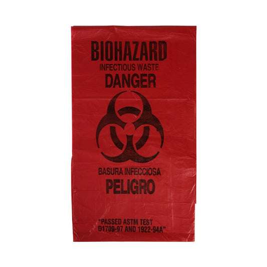 Bio-Hazardous Waste Bags Red 60cm x 60cm