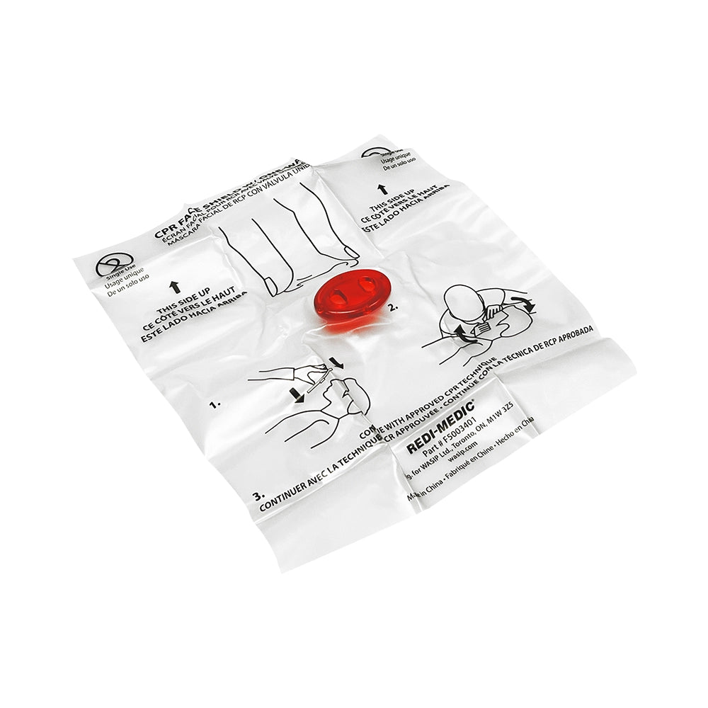 CPR-Aid Faceshield w/ 1 Way Valve