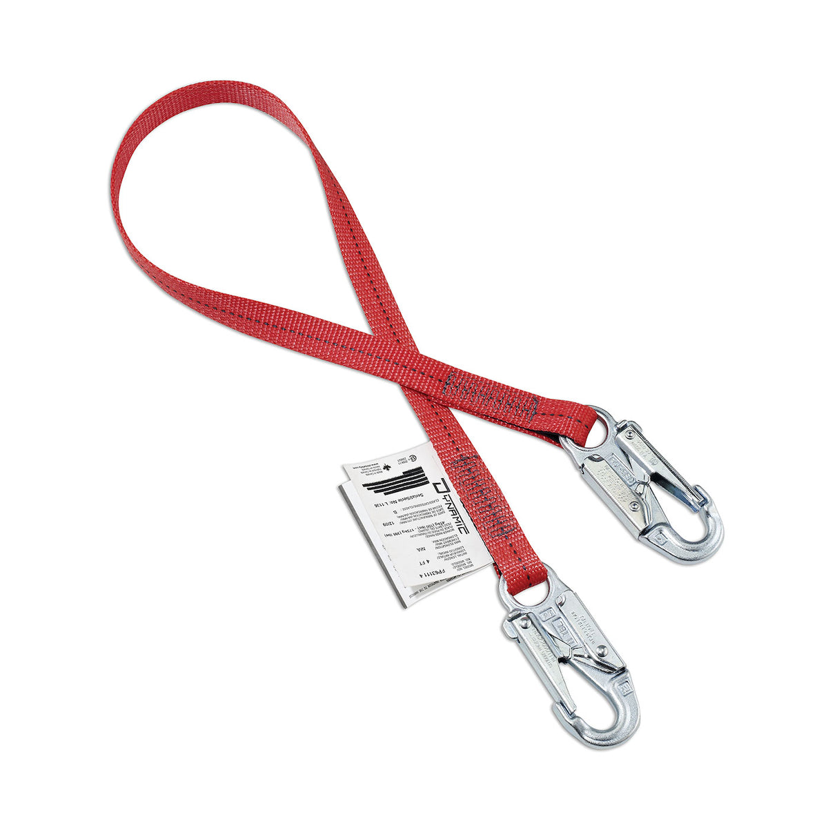 Polyester Webbing Single-Leg Fixed Lanyard with Two Snap Hooks