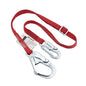 Polyester Webbing Single-leg Adjustable Lanyard with Snap Hook and Rebar Hook - 1"