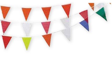 Pennat Flags RED 60FT - Bump Line