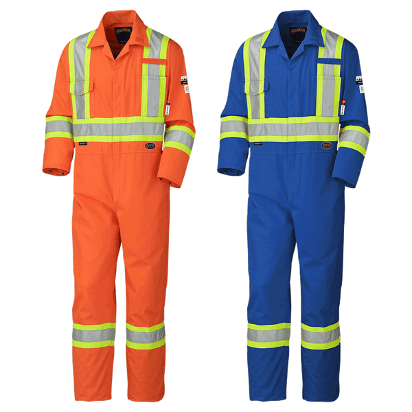 Hi-Viz Orange Flame-Gard® FR/ARC Rated 98% Cotton 2% Antistatic 6.5 oz Coverall