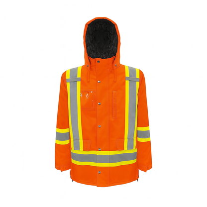 Winter High Visibility Safety Parka, 4" Reflective Tape