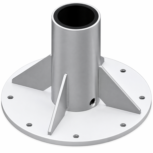 Tuff Built Floor Mount Base – Mild Steel, Hot-Dip Galvanized | SKU 30048