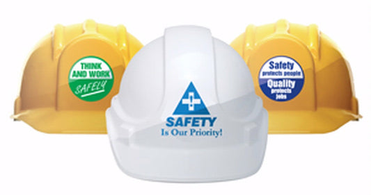 Custom Logo Hard Hat Stickers - Packs of 100