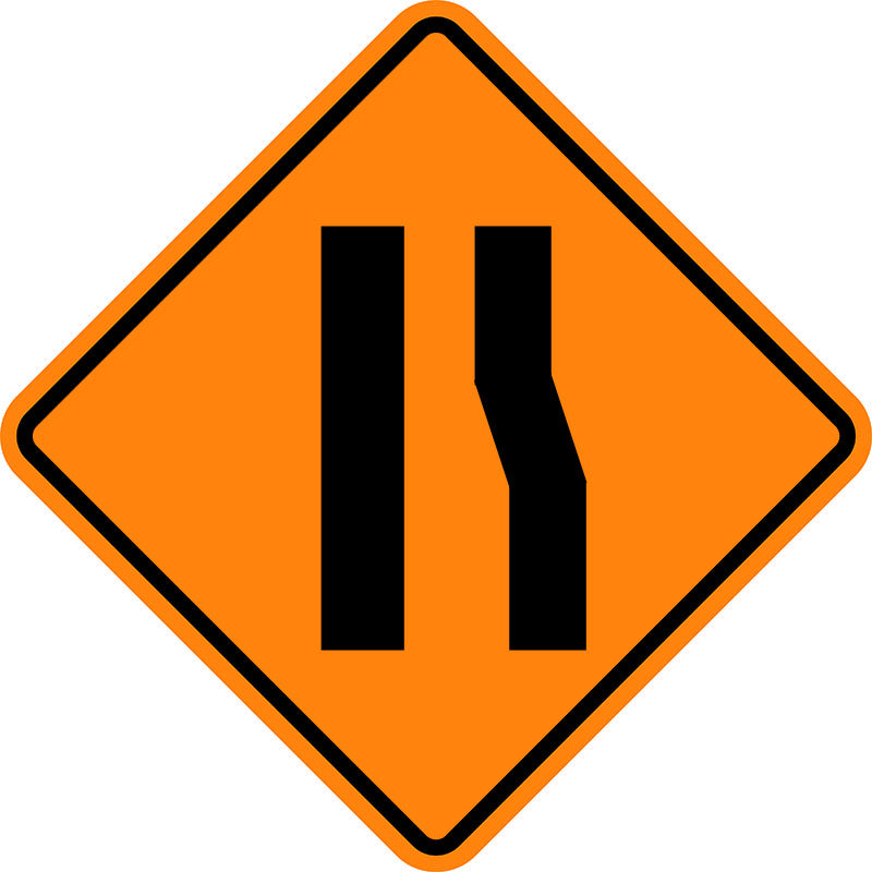 Merge Left Roll-Up Sign