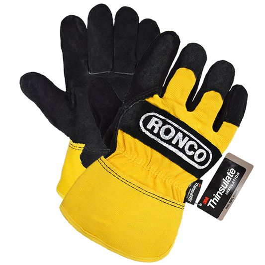 Iceberg Split Leather Thinsulate Lined Winter Gloves - 6 Per Pack