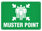 MUSTER POINT PrimeGuard® Safety Sign- 7" x 10"