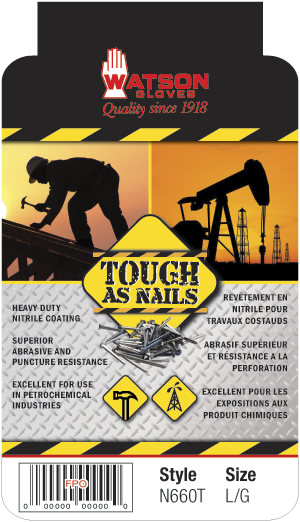Watson Gloves Tough As Nails, Pack of 6