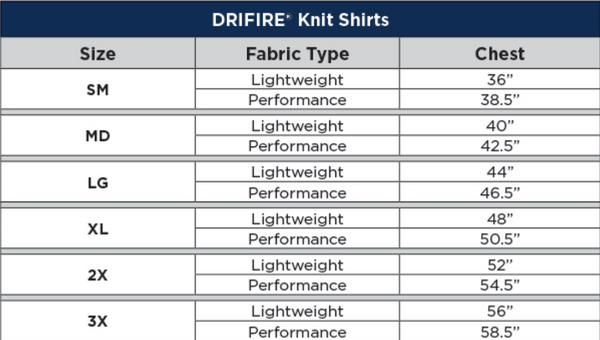 Sizing Chart